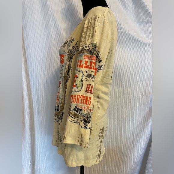 University Of Illinois Fighting Illini Long Sleeve Graphic Tee Size Large - Picture 2 of 6